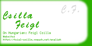 csilla feigl business card